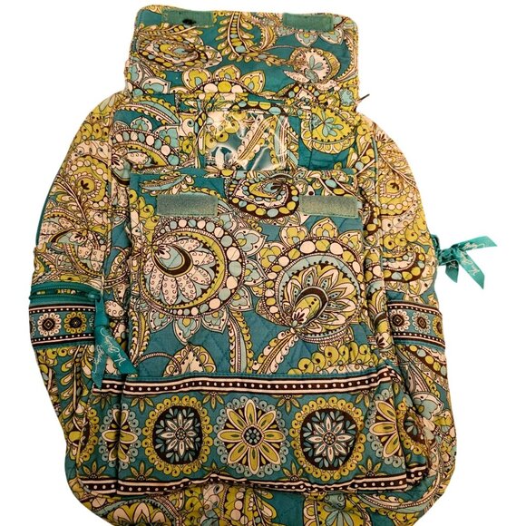 Vera Bradley Paisley Print Backpack With Multiple Compartments & Adjustable Stra - Picture 2 of 10